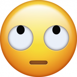 Rolling eyes emoji transparent background png - Clipartix