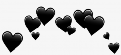 Hearts Heart Crown Black Emoji Emojis - Transparent ...