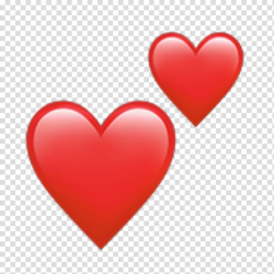 Two red hearts illustration, Heart Emoji Symbol Love ...