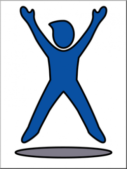 Clip Art: Simple Exercise: Jumping Jacks Color I abcteach ...