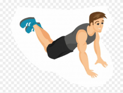 Exercise Clipart Push Up - Press Up - Png Download (#2045178 ...