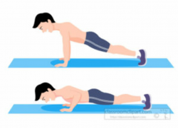 man doing push up workout fitness exercise clipart – Martic ...