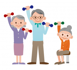Exercising clipart elderly, Exercising elderly Transparent ...