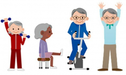 Senior Citizen Exercise Clipart