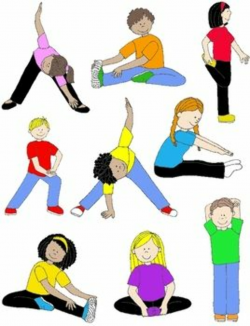 Kids Stretching Clipart