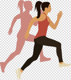 Physical exercise Woman Euclidean , Cartoon woman jogging ...