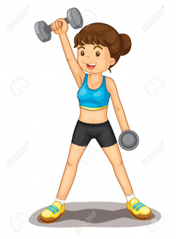 Girl Exercise Clipart