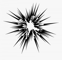 Silhouette Big Image Png - Black And White Explosion ...