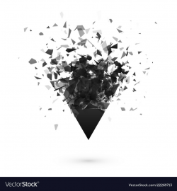 Explosion effect shatter dark triangle abstract