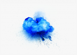 Explosion Blue Smoke - Blue Paint Transparent Background PNG ...