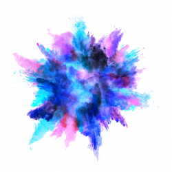 Download Blue Color Powder Explosion PNG Image for Free