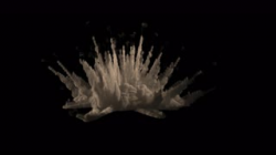Dust Explosion 3d animation simulates front view of Dust Explosion rise  from the ground with dust trails. With alpha channel (transparent  background) ...