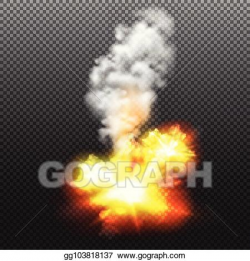 Vector Art - Explosion transparent illustration. Clipart ...