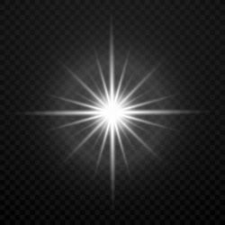 Vector white glowing transparent brightly light star burst ...