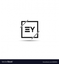 Initial letter ey logo template design