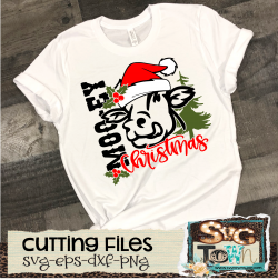 MOO-EY CHRISTMAS - COW - SVG, EPS, PNG, DXF - CUTTING FILES - FREE FOR  MEMBERS