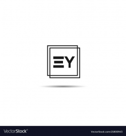 Initial letter ey logo template design