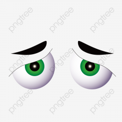 Vector Green Grievances Eye Cartoon Eyes, Vector, Green, Sad PNG and ...