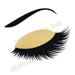 Instant Download, Gold foil Lash Clipart, gold lashes clip ...