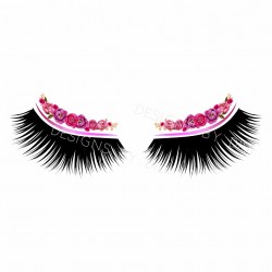 Instant Download, Lash Clipart, pink gold lashes clip art ...