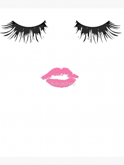 Style Eyelash Tee Lips Lashes T-Shirt, Harajuku Fashion Tee | Canvas Print