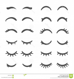 Pretty Woman Eyelashes Closed Eyes Cute Cartoon Sleeping ...