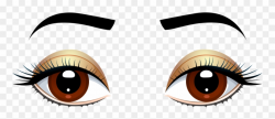 Brown Eyes With Eyebrows Png Clip Art - Brown Eyes Clipart Png ...