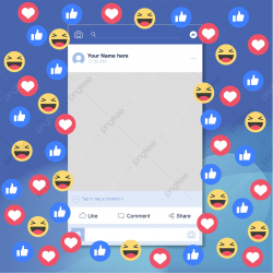 Social Media Background Facebook Emojis, Facebook Reactions ...