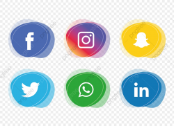Social Media Icons Set. Facebook, Instagram, Whatsapp,, Icon, Media ...
