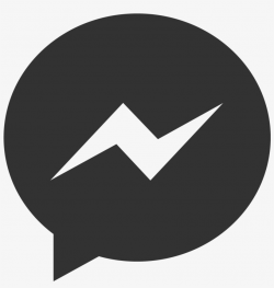 Black Facebook Messenger Logo - Facebook Messenger Icon ...