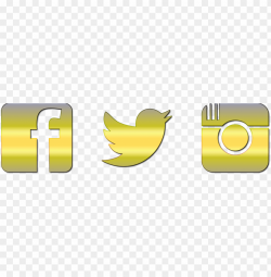 facebook instagram twitter icons png - facebook logo gold ...