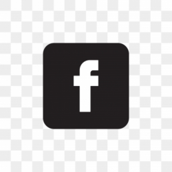 Facebook icon black vector. 
