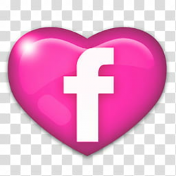 Pink and white Facebook logo transparent background PNG ...