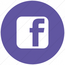 IconsETC » Flat circle white on purple social media facebook ...