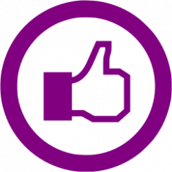Purple facebook like 5 icon - Free purple like icons
