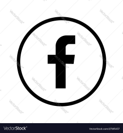 Facebook black and whit circle logo
