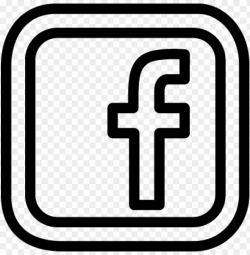 facebook social letter logo outline inside double rounded ...
