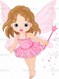 fairy clip art free images | Cute little baby fairy — Stock Vector ...