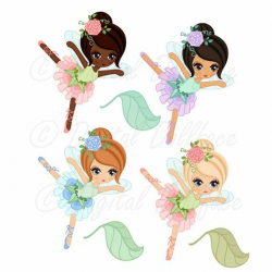 Fairy Clipart, Garden Fairies Clip Art for Fairy Birthday, Printable ...