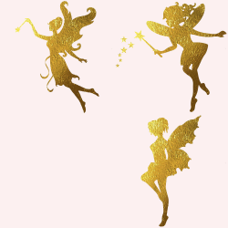 Gold Foil Fairies Clipart By Fantasy Cliparts | TheHungryJPEG.com