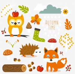 Free Cute Autumn Animal Clip Art And - Cute Free Fall Clipart - Free ...