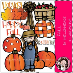 Happy Fall clip art- Melonheadz clipart by Melonheadz | TpT