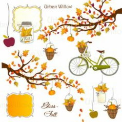 BLISS Fall clip art set in premium quality 300 dpi by urbanwillow ...