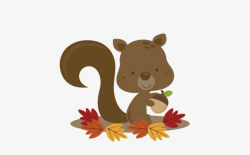 Fall Squirrel Svg File For Scrapbooking Cardmaking - Fall Clip Art ...