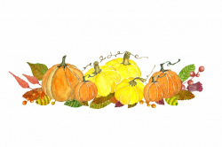 Watercolor Autumn Pumkin Clipart ~ Illustrations ~ Creative Market