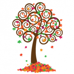 Whimsical Fall Tree wall stickers - Clip Art Library