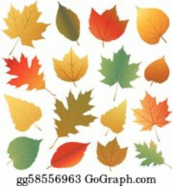 Autumn Leaves Clip Art - Royalty Free - GoGraph