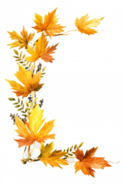 Fall Border Foliage Clipart October Leaves Transparent Side ...