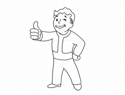 How to Draw Vault Boy From the Fallout Series Step by Step