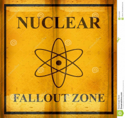 Nuclear Fallout Shelter Sign Isolated On White Stock Photos ...